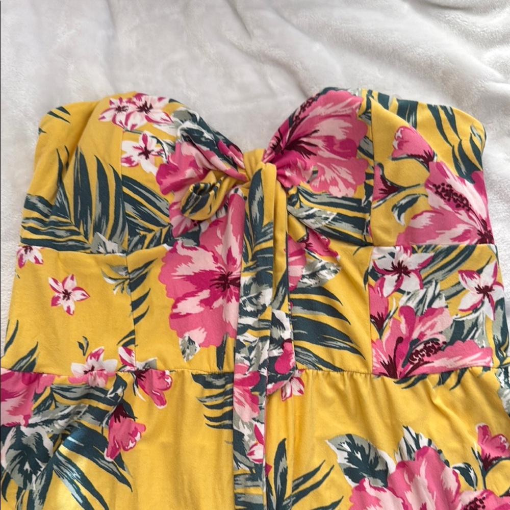 Floral Strapless Dress